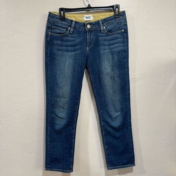 Paige Jimmy Jimmy Crop Denim Jeans Size 25 - Picture 1 of 8